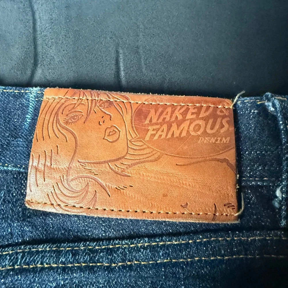 Modern Mens Naked & Famous Selvedge Okayama Spirit Indigo Denim Jeans 30